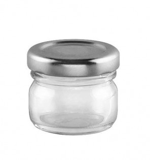 Mini pots cylindriques vides en verre de 3 cl - Mini bocaux 30 ml